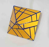 3x3 Octahedron Ghost cube Blue body with yellow stickers (Manqube Mod)