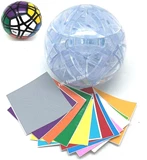 Traiphum Megaminx Ball Clear Body with 12 Color DIY stickers