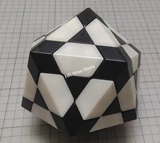 Icosaminx (Icosahedron megaminx) 2-Color V2 (black corner)