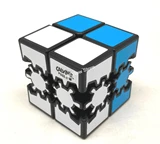 Bram & Oskar Gear 2x2 Cube Black Body (Blue-White stickers)
