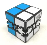 Bram & Oskar Gear 2x2 Cube Plus Black Body (Blue-White stickers)
