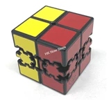 Bram & Oskar Gear 2x2 Cube Plus Black Body (Red-Yellow stickers)