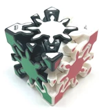 Timur Gear Skewb Black & White Body (6-color stickers)