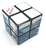 2x2 Christmas Cube with VanGogh's Starry Night Sticker