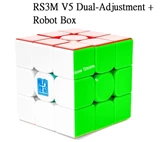 Moyu RS3M V5 Magnetic 3x3x3 Speed Cube Stickerless (Dual-Adjustment + Robot Box)