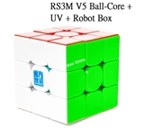 Moyu RS3M V5 Magnetic 3x3x3 Speed Cube Stickerless (Ball-Core+ UV+ Robot Box)
