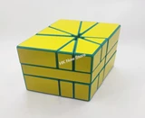 Diamond Square 1 Mirror Cube Green with Yellow stickers (Manqube Mod)