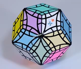 Kairis Curvy-Face-Turning Rhombic Triacontahedron Plus Puzzle Black