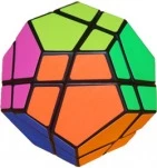 Skewb Ultimate black body with 6 color Fluorescent stickers