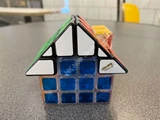 Calvin's 4x4x4 Glassy House Cube I (Icy Body with Clear Stickers & Black Roof)